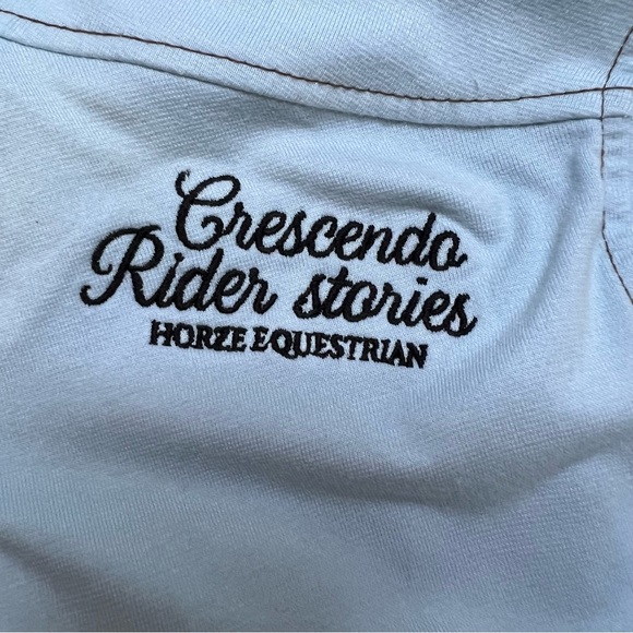 Horze Crescendo Rider Stories Long Sleeve Polo With Embroidered & Patch … - Picture 10 of 14
